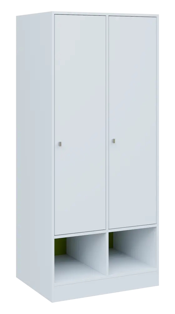 QN 5 - 8STN skříň šatní, 2-dveřová, pravá, 1830x400x400, bílá/jarní zeleň